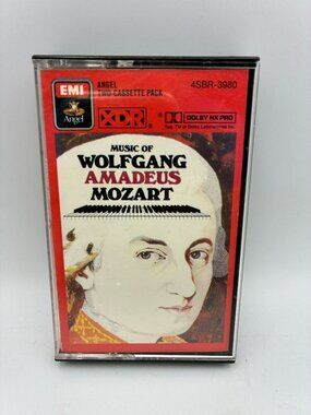 Music Of Wolfgang Amadeus Mozart Cassette Set 1985 Angel EMI Dolby 4SBR-3980